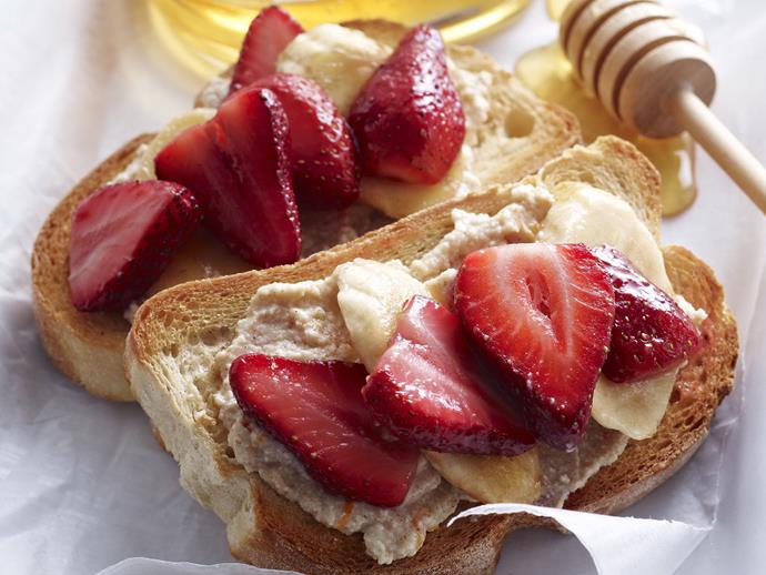 **[Bruschetta with strawberry, banana and ricotta](https://www.womensweeklyfood.com.au/recipes/bruschetta-with-strawberry-banana-and-ricotta-10202|target="_blank")**

This beautiful sweet bruschetta recipe combines fresh strawberries and bananas, creamy ricotta cheese and sticky honey to create the ultimate indulgent breakfast, brunch or dessert.