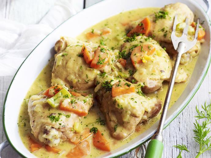 **[Lemon and dill chicken](https://www.womensweeklyfood.com.au/recipes/lemon-and-dill-chicken-9908|target="_blank")**

This saucy chicken casserole is fantastic served with steamed rice and a green salad.