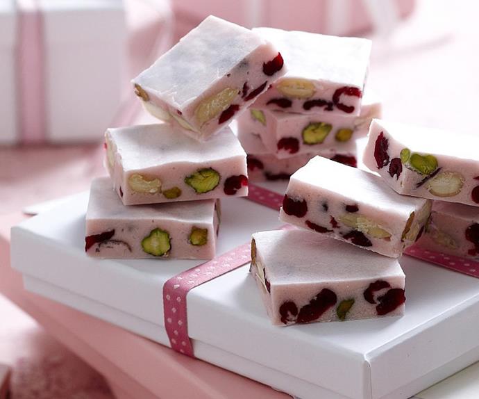 cranberry and nut nougat