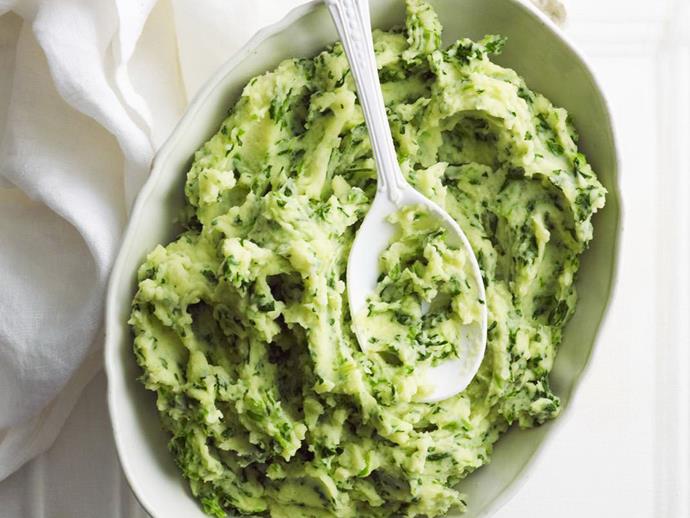 [Spinach and potato mash](https://www.womensweeklyfood.com.au/recipes/spinach-mash-3877|target="_blank")