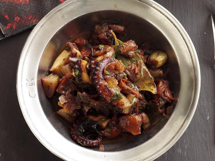 [Octopus braised with red wine and fennel](https://www.womensweeklyfood.com.au/recipes/octopus-braised-with-red-wine-and-fennel-9860|target="_blank")