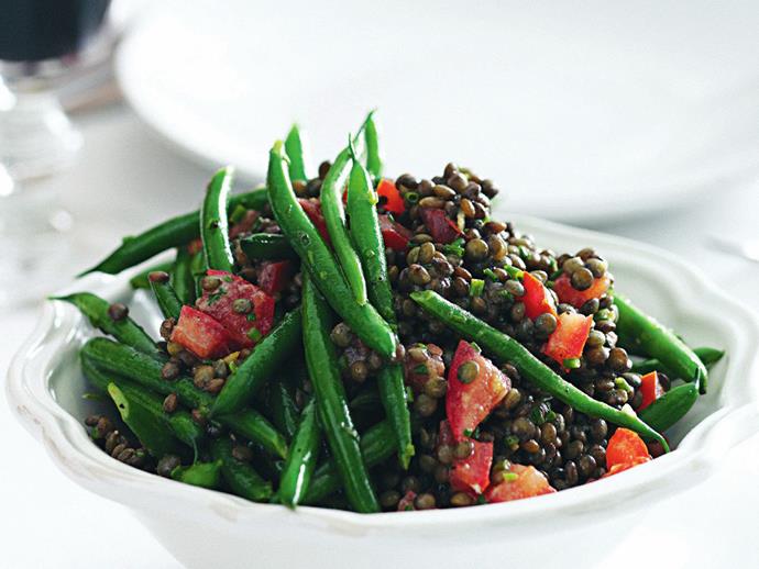 A healthy [warm bean and lentil salad](https://www.womensweeklyfood.com.au/recipes/warm-bean-and-lentil-salad-9362|target="_blank") 