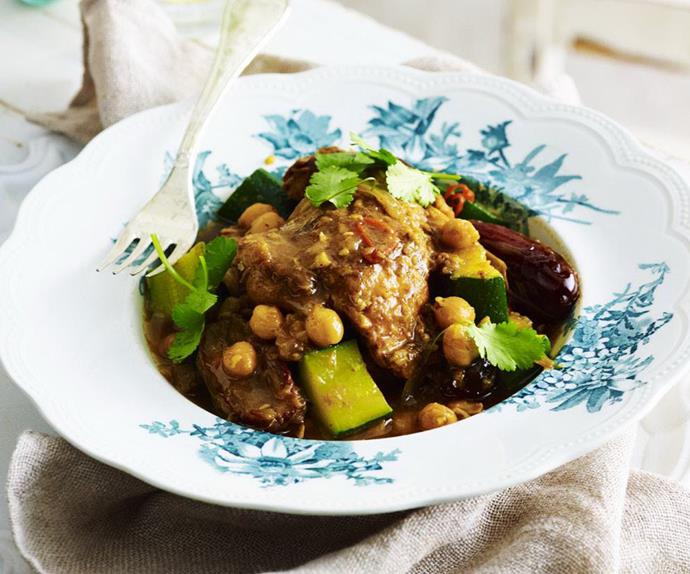 Spiced chicken with dates and chickpeas | Australian Women's Weekly Food