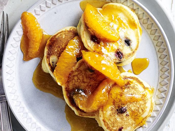 **[Blueberry ricotta pikelets with caramelised oranges](https://www.womensweeklyfood.com.au/recipes/blueberry-ricotta-pikelets-with-caramelised-oranges-9503|target="_blank")**