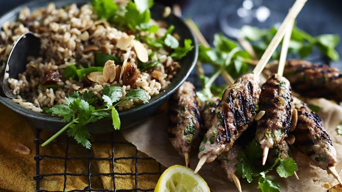 CHICKEN KOFTAS WITH FIG & SEED PILAF