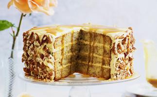 layered banana butterscotch cake