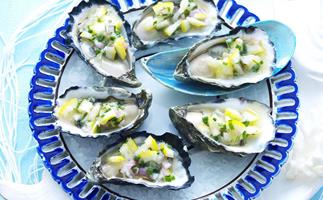 oysters with pickled lemon