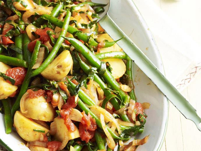 **[Braised green beans and vegetables](https://www.womensweeklyfood.com.au/recipes/braised-green-beans-and-vegetables-15197|target="_blank")**

What better way to get your full quota of five-a-day than a plate of these delicious braised green beans and vegetables. Served  with crusty bread or as a compliment to a meat dish, it's sure to satisfy.