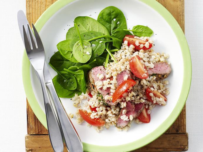 **[Chilli, coriander, lamb and barley salad](https://www.womensweeklyfood.com.au/recipes/chilli-coriander-lamb-and-barley-salad-9226|target="_blank")**