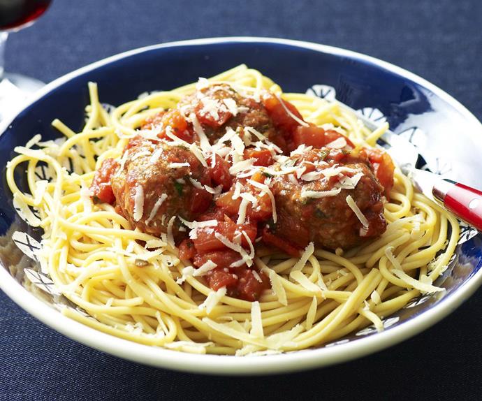 pork and veal meatballs with fresh tomato sauce