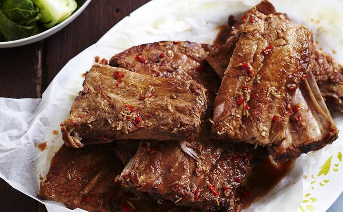 slow-cooked char siu pork ribs