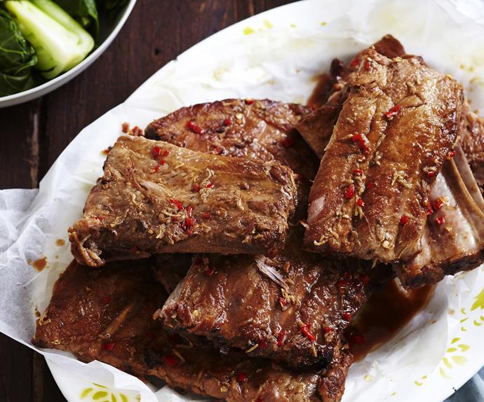 slow-cooked char siu pork ribs