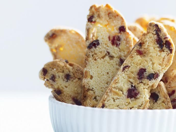 **[Apple, cranberry and white chocolate biscotti](https://www.womensweeklyfood.com.au/recipes/apple-cranberry-and-white-chocolate-biscotti-16305|target="_blank")**