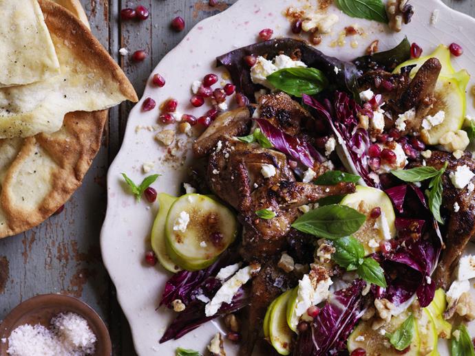 **[Persian quail, fig & pomegranate salad](https://www.womensweeklyfood.com.au/recipes/persian-quail-fig-and-pomegranate-salad-3425|target="_blank")**