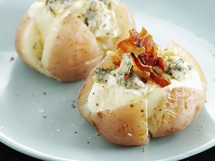 **[Blue cheese baked potatoes](https://www.womensweeklyfood.com.au/recipes/blue-cheese-baked-potatoes-8248|target="_blank")**