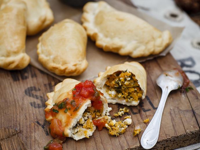**[Pumpkin empanadas](https://www.womensweeklyfood.com.au/recipes/pumpkin-empanadas-15285|target="_blank")**

An empanada is a stuffed pastry or bread that is baked or fried. They are often filled with meat, but this spiced pumpkin version is a delicious vegetarian take on this classic Latin American snack food.