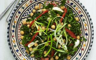 Chickpea and silver beet salad