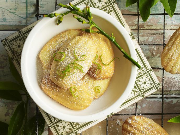 **[Lime and vanilla madeleines](https://www.womensweeklyfood.com.au/recipes/lime-and-vanilla-madeleines-14850|target="_blank")**