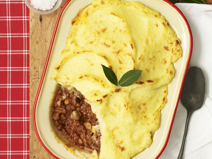 **[Beef bourguignon and potato pie](https://www.womensweeklyfood.com.au/recipes/beef-bourguignon-and-potato-pie-13852|target="_blank")**

Stay warm this winter with a delicious, hearty beef and mushroom pie topped with fluffy potato.