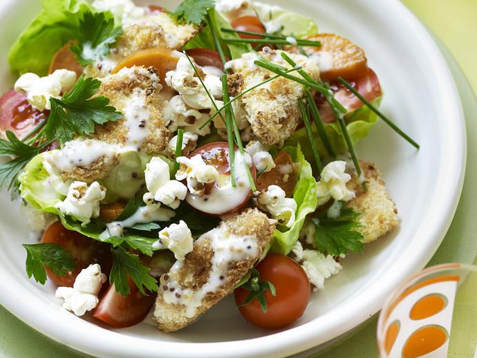 **[Chicken popcorn salad](https://www.womensweeklyfood.com.au/recipes/chicken-popcorn-salad-13584|target="_blank")**