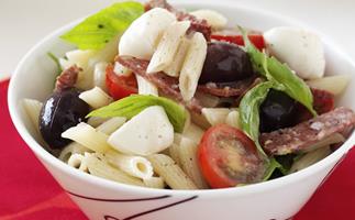 Salami, bocconcini and pasta salad