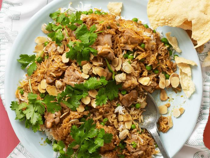 **[Butter chicken biryani](https://www.womensweeklyfood.com.au/recipes/butter-chicken-biryani-16577|target="_blank")**

Sure to become a family favourite.