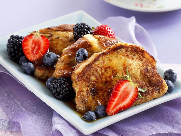 **[Fruity French toast with berries](https://www.womensweeklyfood.com.au/recipes/fruity-french-toast-with-berries-10193|target="_blank")**