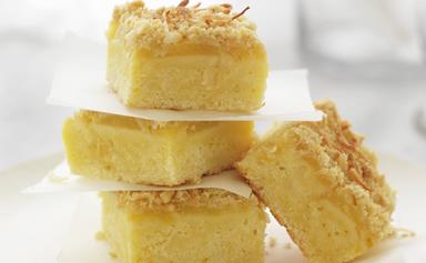 Coconut and pineapple slice