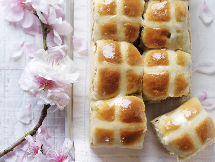 Fill your home with the scent of Easter with these beautiful [hot cross buns](https://www.womensweeklyfood.com.au/recipes/hot-cross-buns-9863|target="_blank").
