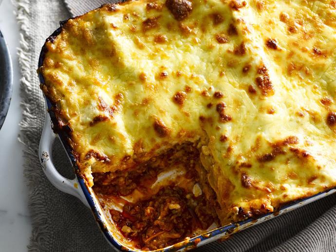 **[Pork and veal lasagne](https://www.womensweeklyfood.com.au/recipes/lasagne-15224|target="_blank")**

The secret to our delicious lasagne is the pork and veal mince in the meat sauce, which gives it a balanced and rich flavour. The ricotta in our white sauce gives it an extra creaminess and lusciousness without the guilt.