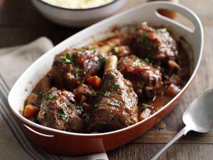 **[David's lamb shanks](https://www.womensweeklyfood.com.au/recipes/davids-lamb-shanks-8479|target="_blank")**

David's favourite meat is lamb and his favourite cut of lamb is the shank. This slow-cooked stew is best cooked the day before and reheated gently. He's a smart man, that Dave.