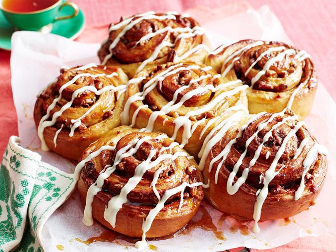 **[Maple pecan scrolls](https://www.womensweeklyfood.com.au/recipes/maple-pecan-scrolls-28558|target="_blank")**

Packed full of crunchy, nutty pecans, the sweetness of these fluffy buns are beautiful topped with a sweet maple glaze. Enjoy them warm or cool with a cup of tea or coffee.