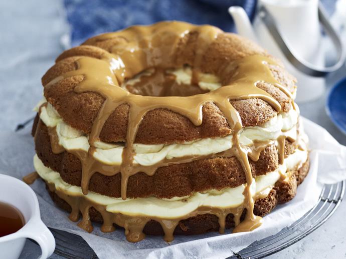 Create a heavenly volcano with thick, sweet caramel oozing out of this gorgeously **[layered creamy banana cake](https://www.womensweeklyfood.com.au/recipes/banana-caramel-layer-cake-27753|target="_blank")**. It's sure to dazzle at a birthday party.
