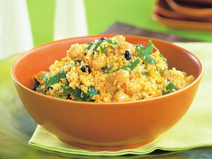 **[Couscous, carrot and chickpea salad](https://www.womensweeklyfood.com.au/recipes/couscous-carrot-and-chickpea-salad-6735|target="_blank")**

This Middle Eastern-style salad is a spicy and fragrant delight.