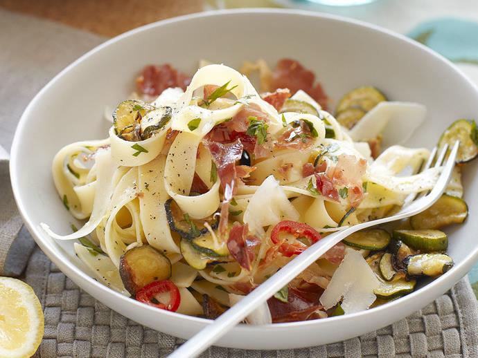 [Tagliatelle with zucchini and prosciutto](http://www.foodtolove.com.au/recipes/tagliatelle-with-zucchini-and-prosciutto-14981|target="_blank")