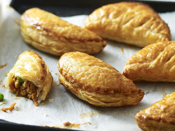 **[Butter chicken puffs](https://www.womensweeklyfood.com.au/recipes/butter-chicken-puffs-19436|target="_blank")**

These spicy, golden puffs are delicious served with a cooling yoghurt and mint dipping sauce.