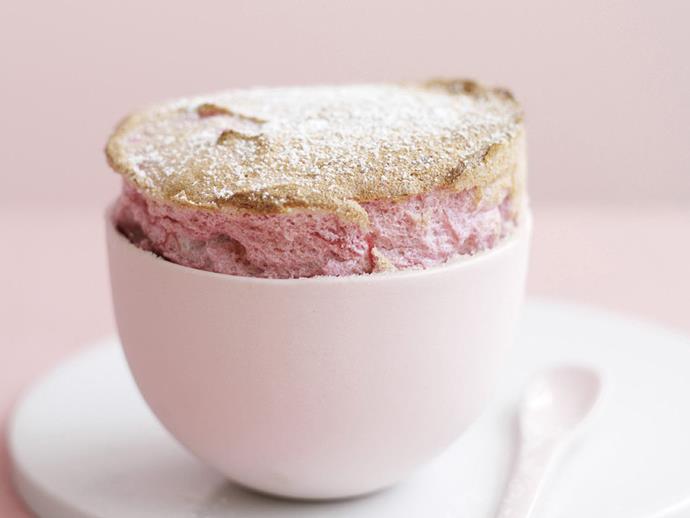 **[Rhubarb souffle](http://www.womensweeklyfood.com.au/recipes/rhubarb-souffle-12344|target="_blank")**

Deliciously tart and light as air, this easy souffle makes a fabulous pudding for a dinner party.