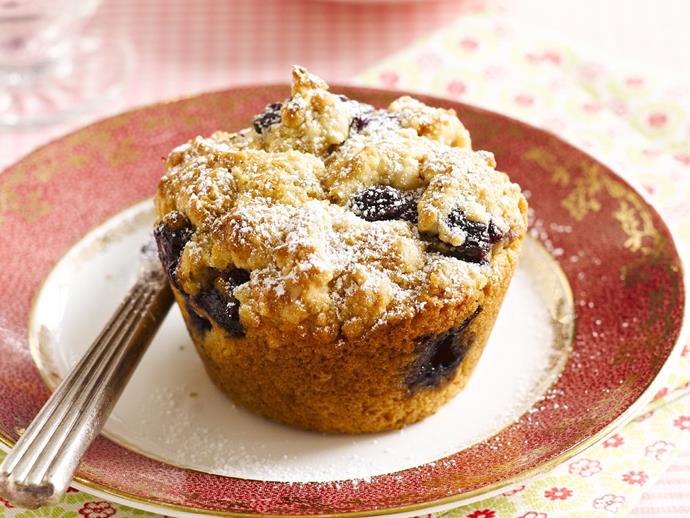 This [blueberry muffins](https://www.womensweeklyfood.com.au/recipes/classic-blueberry-muffins-19055|target="_blank") recipe includes a crumbly topping, making these easily our most delicious blueberry muffins ever.