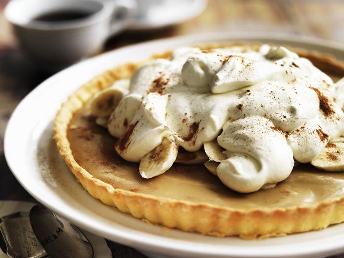 Ah, [banoffee pie!](https://www.womensweeklyfood.com.au/recipes/banoffee-pie-7385|target="_blank") The combination of banana, caramel and cream is irresistible in this crowd-pleasing pie.