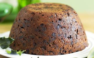 Classic steamed Christmas pudding