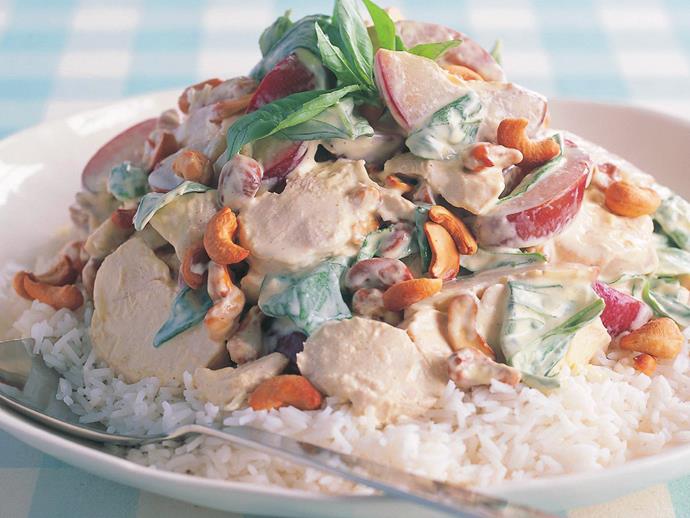 **[Coronation chicken](https://www.womensweeklyfood.com.au/recipes/coronation-chicken-6652|target="_blank")**

This retro combination of cooked chicken meat, herbs and spices, in a creamy mayonnaise-based sauce can be eaten as a salad or sandwich filling.