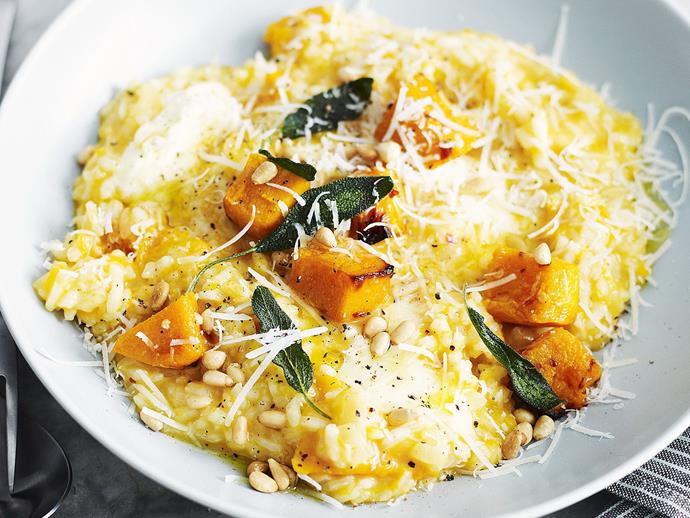 **[Creamy pumpkin risotto](https://www.womensweeklyfood.com.au/recipes/creamy-pumpkin-risotto-15835|target="_blank")**

Savoury, comforting and infused with the delicate flavour of sage, a big bowl of this creamy pumpkin risotto is exactly what you need.