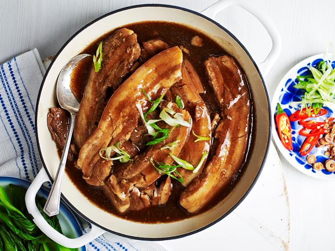 [Julie Goodwin's Chinese-style braised pork.](https://www.womensweeklyfood.com.au/recipes/julie-goodwins-chinese-style-braised-pork-rashers-28634|target="_blank")