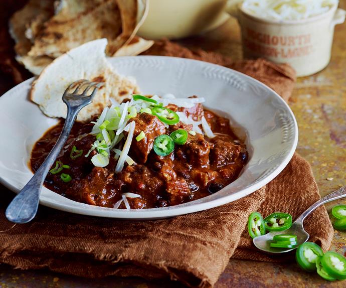 Slow-cooked Mexican beef chilli mole