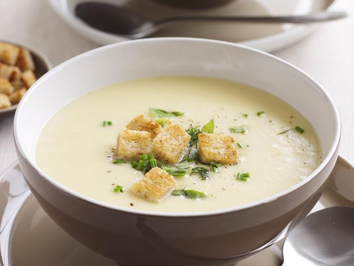 [Creamy potato and leek soup](https://www.womensweeklyfood.com.au/recipes/potato-and-leek-soup-9256|target="_blank")