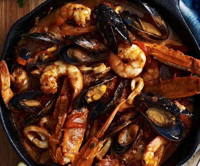 Portuguese-style seafood stew