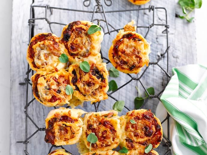 Packed with loads of delicious flavour and texture, these [olive and bacon scrolls](https://www.womensweeklyfood.com.au/recipes/olive-and-bacon-pizza-scrolls-28682|target="_blank") are the perfect choice for a tasty lunch or snack.