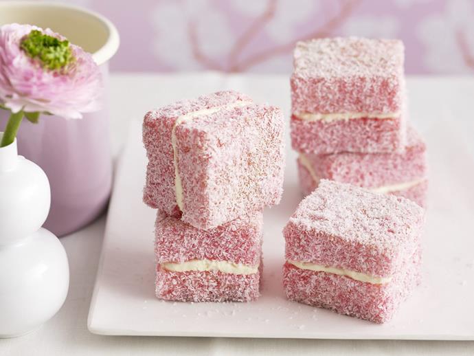 **[Strawberry jelly cakes](https://www.womensweeklyfood.com.au/recipes/strawberry-jelly-cakes-7401|target="_blank")**

These pretty little morsels combine the flavours of strawberry and coconut for a wonderful teatime treat that can be devoured in two bites.