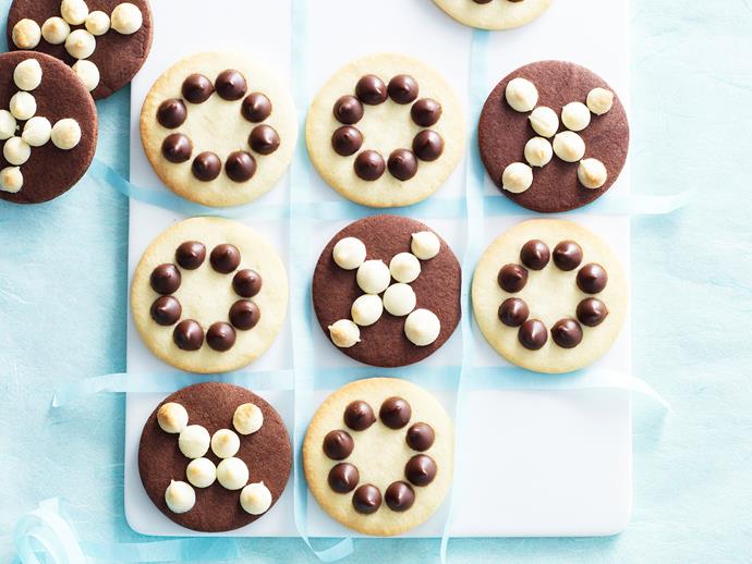 **[Choc-vanilla noughts and crosses](https://www.womensweeklyfood.com.au/recipes/choc-vanilla-noughts-and-crosses-28725|target="_blank")**

Get creative in the kitchen with these decadent choc-vanilla noughts and crosses- perfect treats or dessert for your next party!