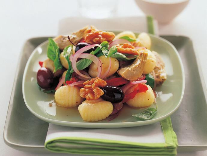 **[Warm gnocchi salad](https://www.womensweeklyfood.com.au/recipes/warm-gnocchi-salad-6727|target="_blank")**

Olives, artichokes, red onion and basil make sure this warm gnocchi salad is just bursting with colour and flavour. It makes a great lunch, starter or light dinner.